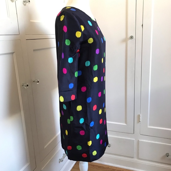 KATE SPADE Silk Belina Polka Dot Shift Dress 4 - Picture 5 of 16